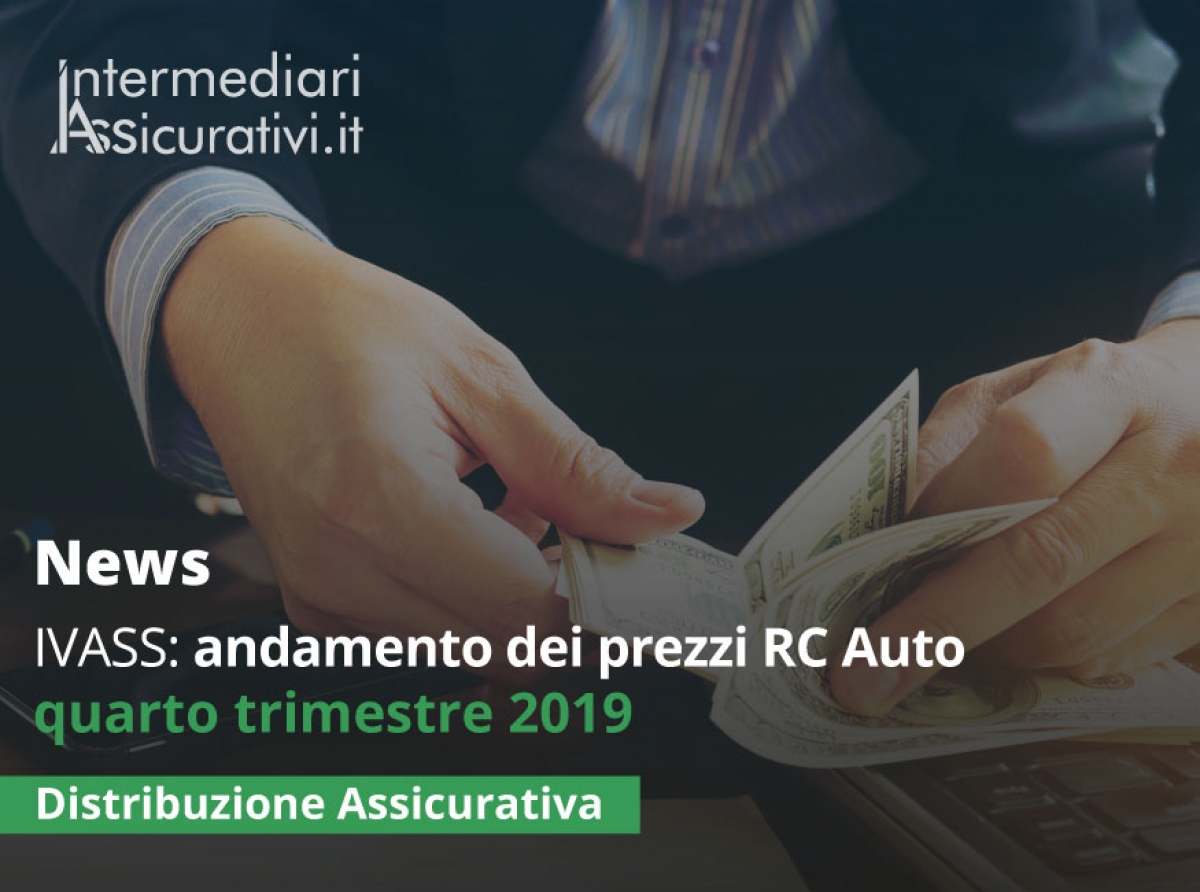 IVASS: andamento dei prezzi RC Auto quarto trimestre 2019